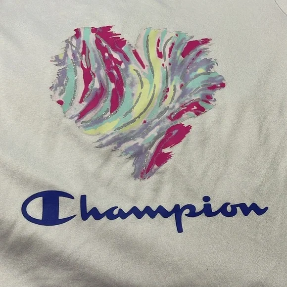 Champion Authentic Girls Athletic Shirt. Heart on front. - Picture 4 of 5